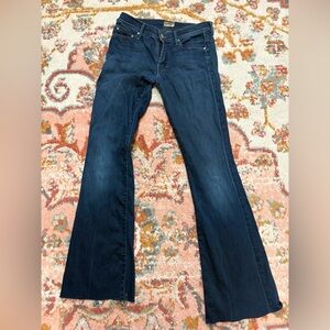 MOTHER Dark Blue Flare Jeans - Low Rise